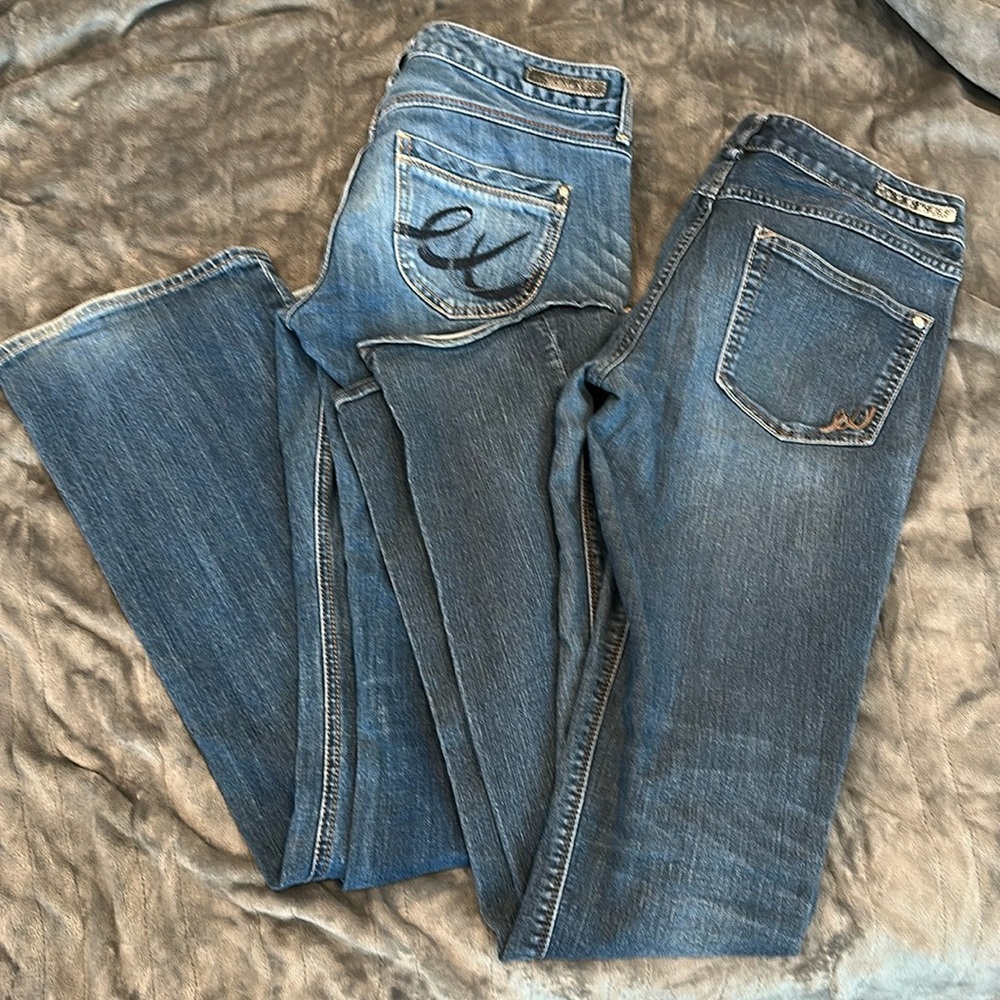 Express denim 2 pair of size 4Long jeans